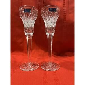 2Marquis Waterford Canterbury Cut Lead Crystal CandleHolders